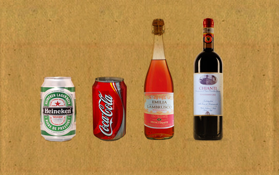 boissons pizSurf vins sodas