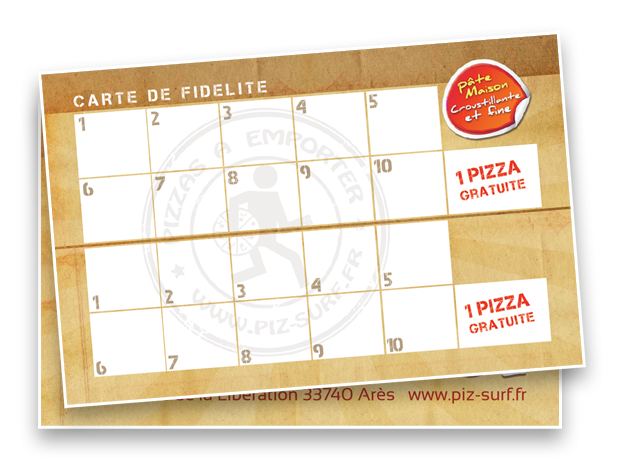 carte de fidélité pizSurf